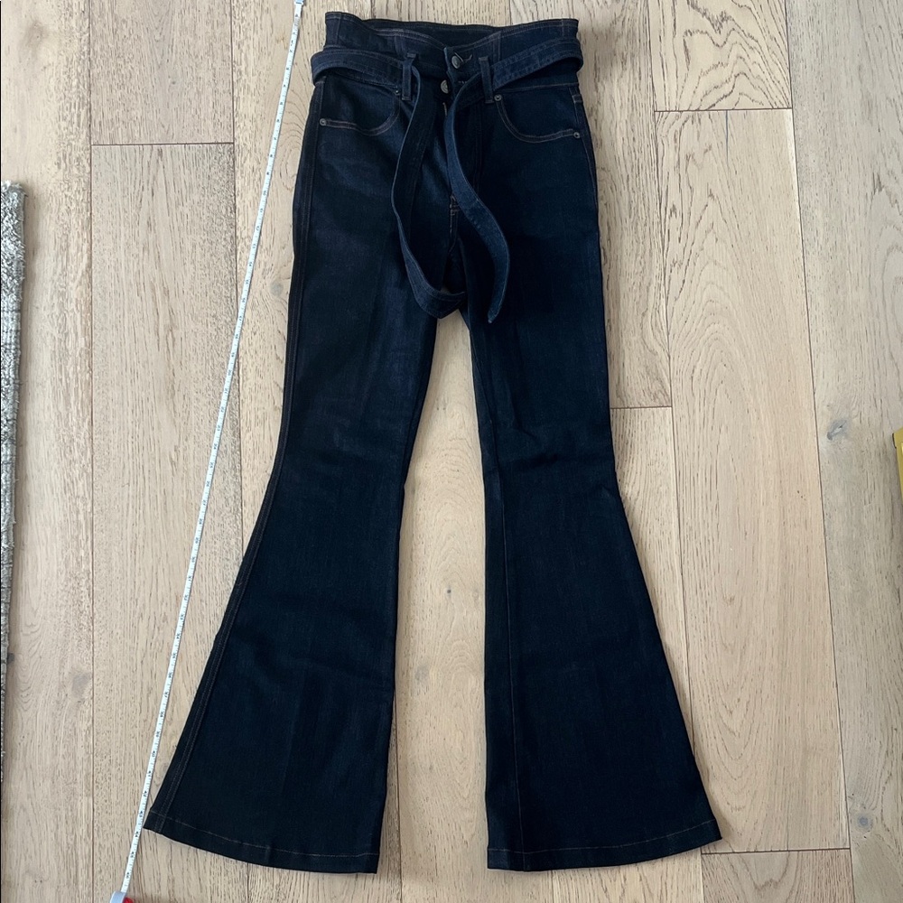 Veronica Beard Dark Blue Sheridan Flare Jeans Size 26
